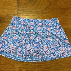 Lilly Pulitzer Vibrant Blue and Pink Mini Skirt